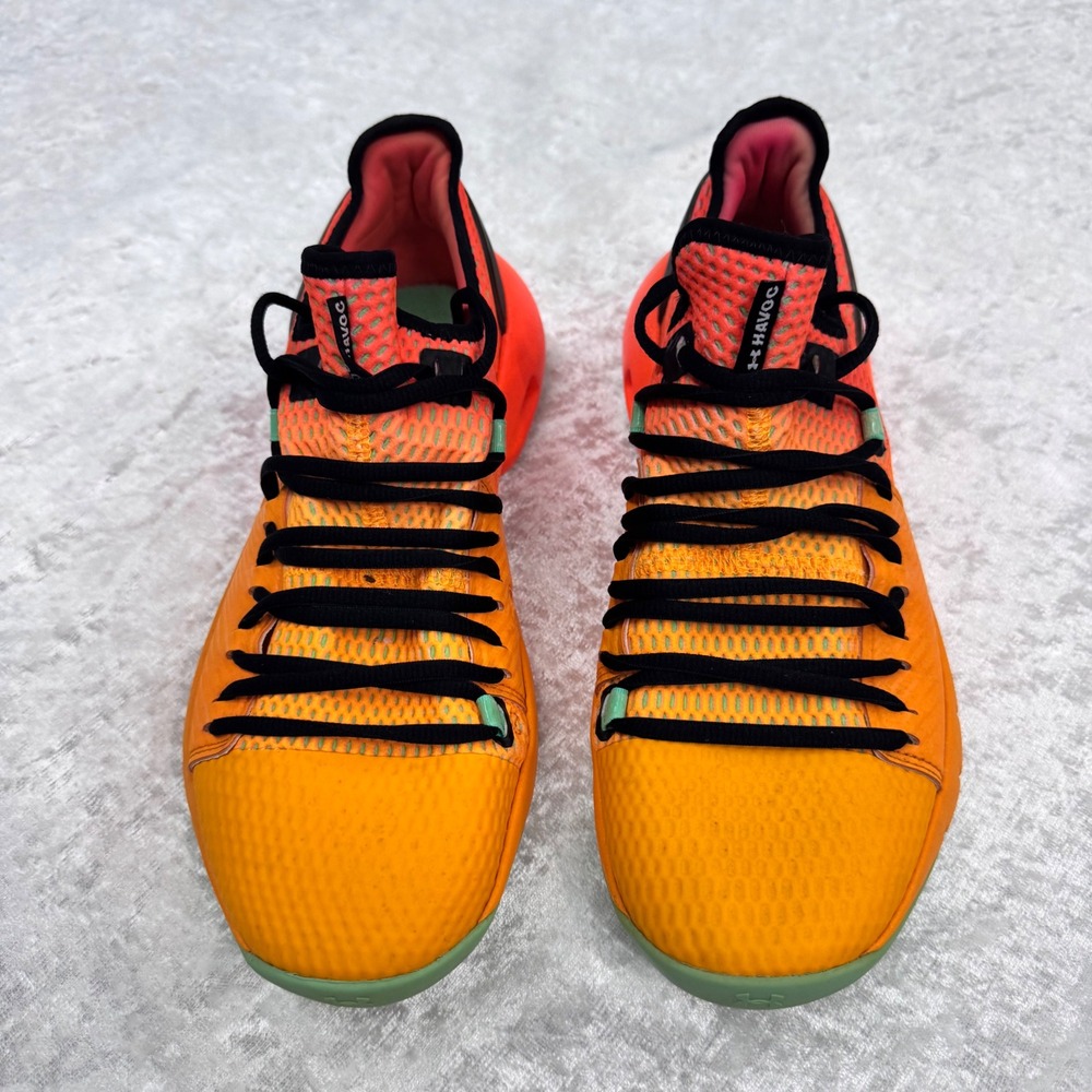 Under Armour HOVR Havoc Basketball Shoes Mens 8 Orange Red‎ Low Top 3020618-601